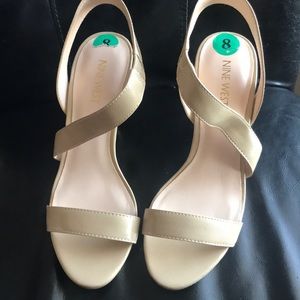 Nude sandal heels